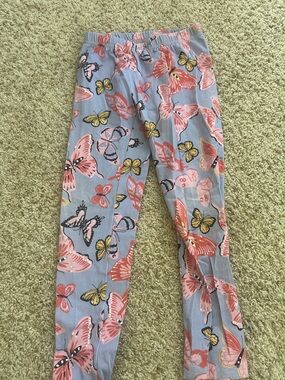 Hanna Andersson Butterfly Leggings - Pink, Yellow & Light Blue